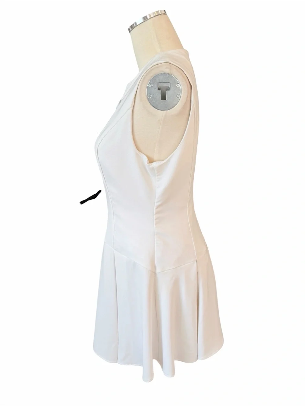 Cider White Mini Dress with Black Bow Accents Sz M